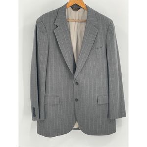 Paul Stuart Blazer Sports Coat Wool Men’s 42 Southwick Gray Striped 2 Button‎